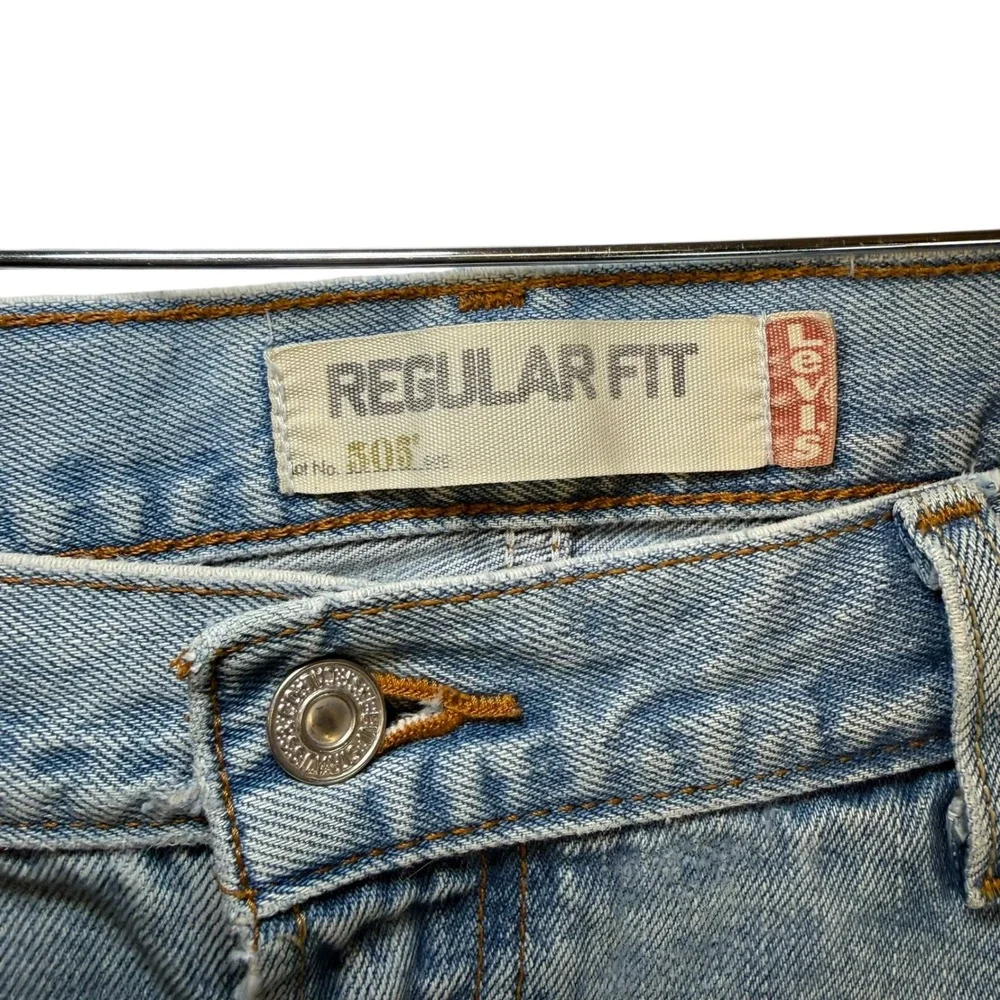 Levi's 505 Mens Jeans‎ Light Wash Regular Fit Denim Pants 90s Vintage 40x30